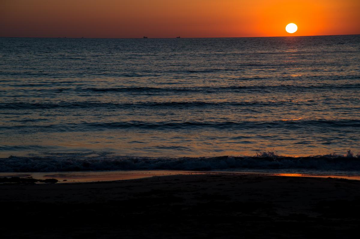 岩屋海岸の夕景