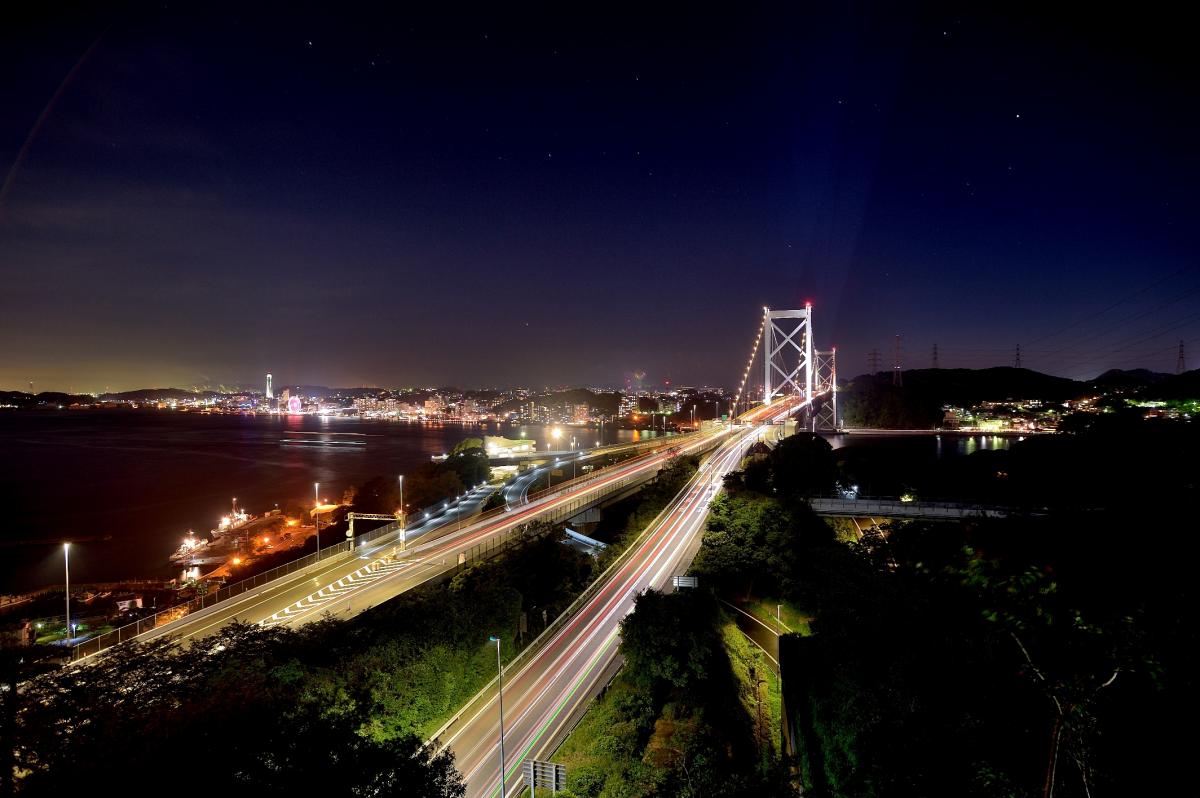 夜の関門海峡