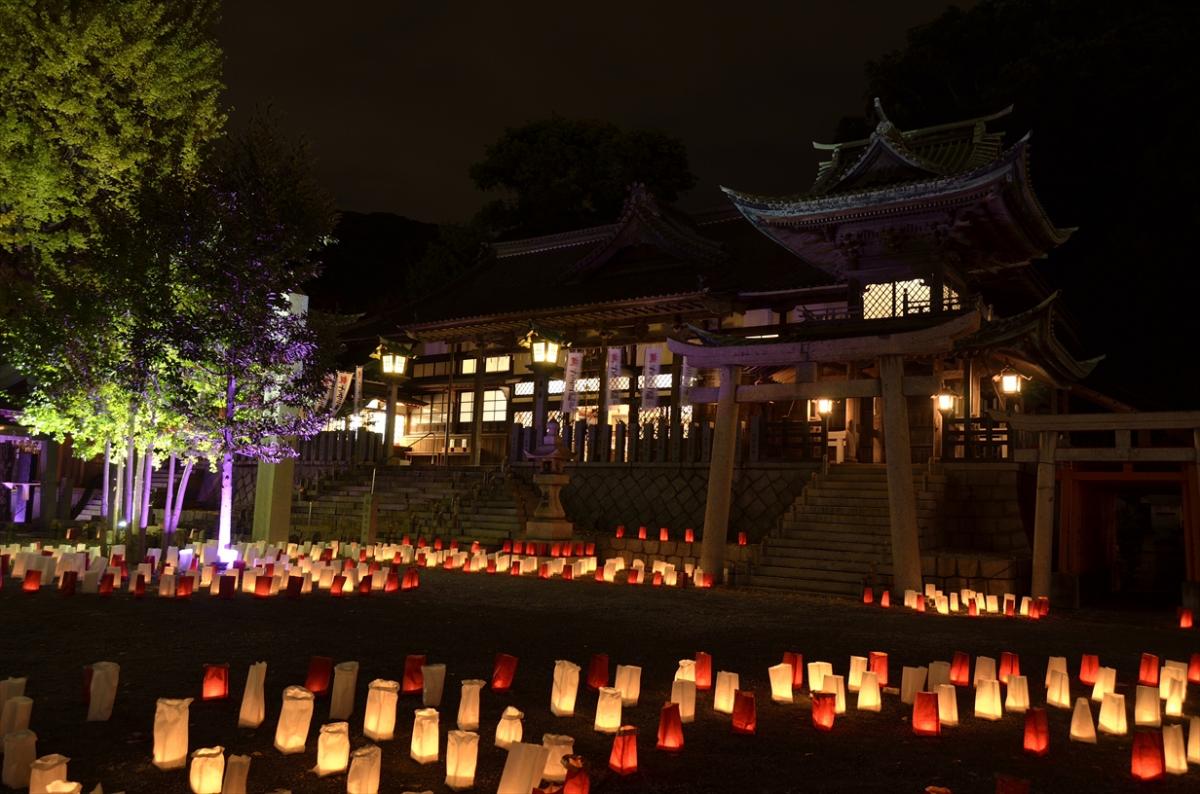 甲宗八幡神社ライトアップ