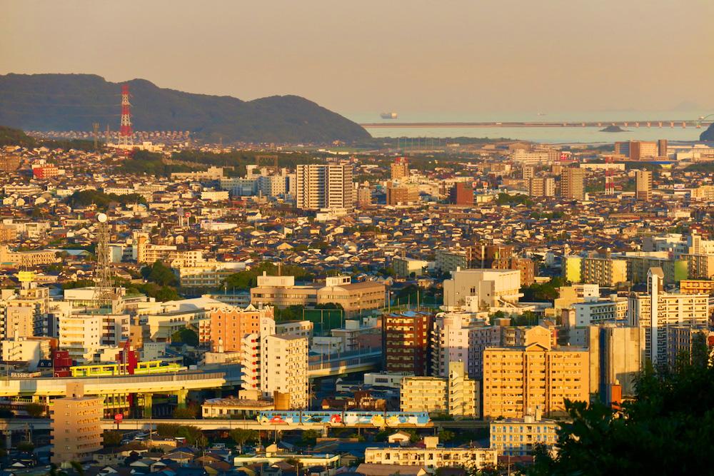 鷲峯山（鷲峰山）からの夕景