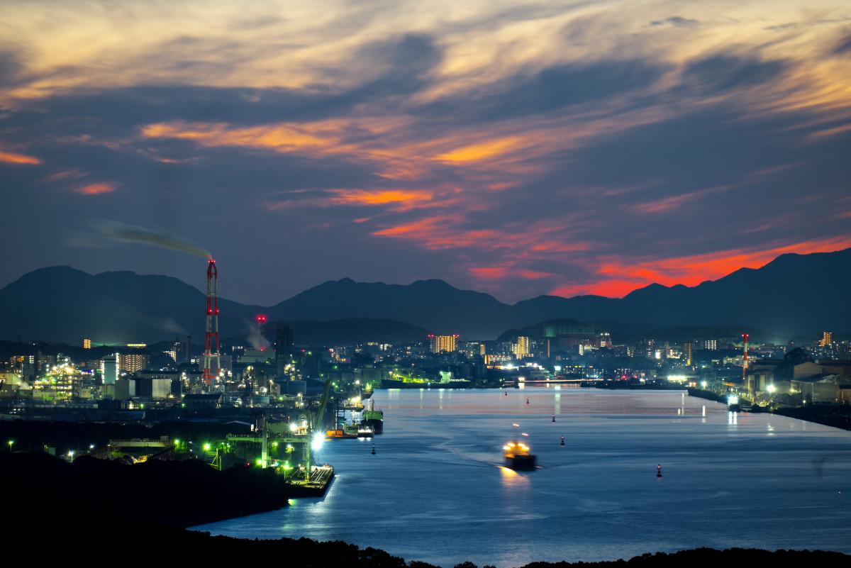 洞海湾の夕景