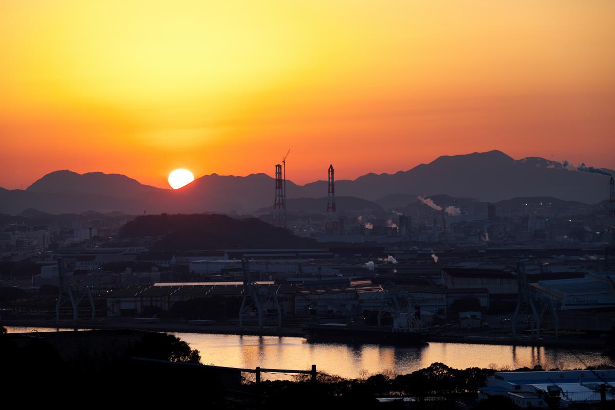 洞海湾の夕景