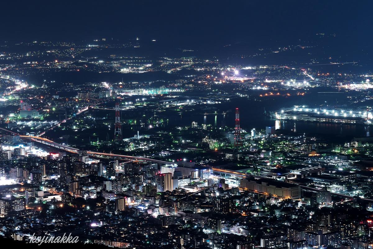 八幡夜景 皿倉山から