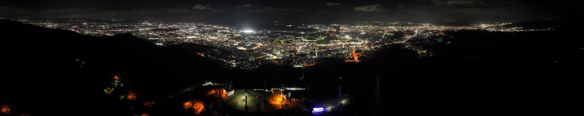 皿倉山からのパノラマ夜景写真
