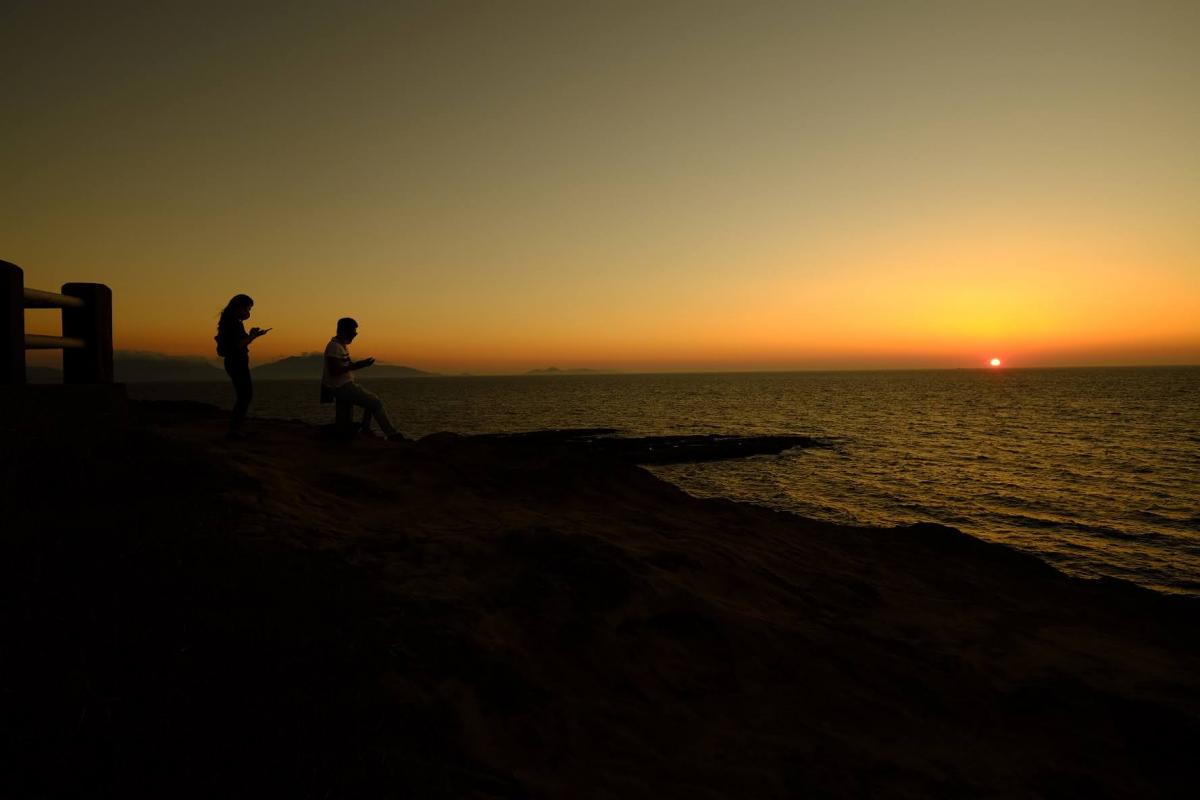 遠見が鼻からの夕日