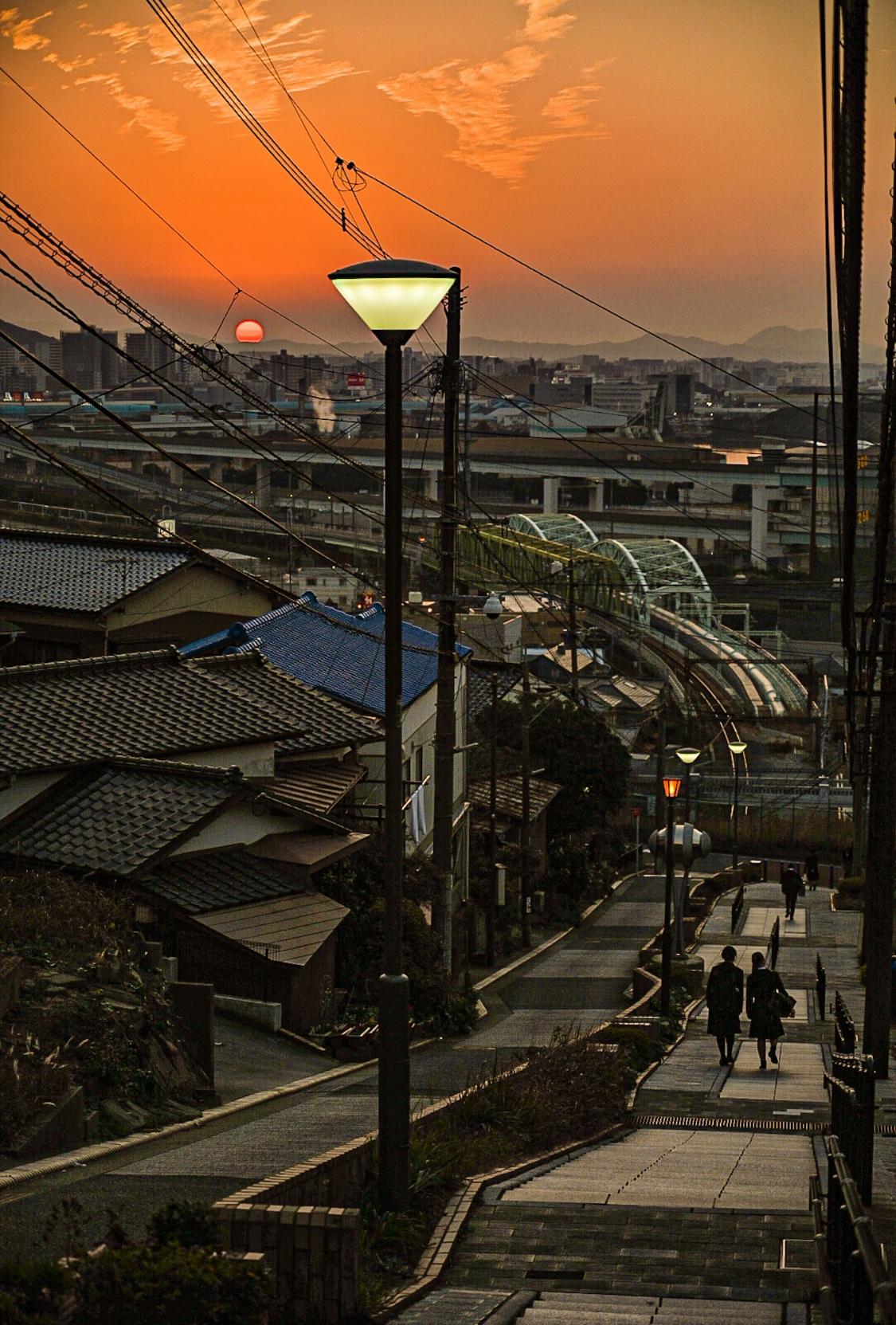 枝光3丁目の夕陽