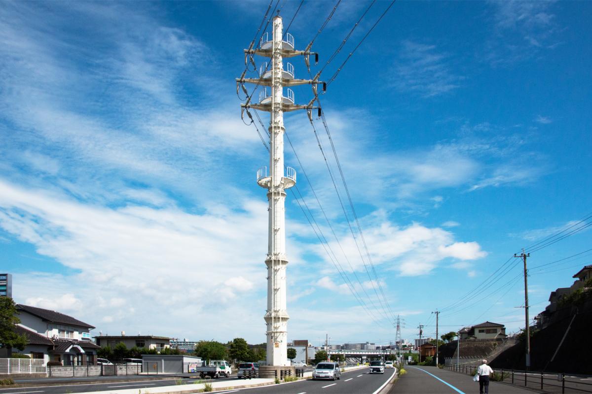 モノポール型送電鉄塔　小倉北区