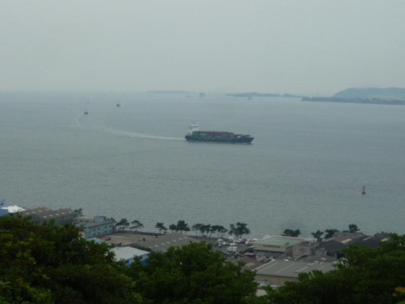 坂道ではありませんが、関門海峡の最高　視点場　手向山公園