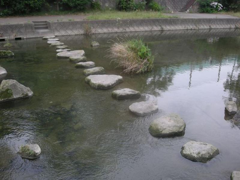 橋の欄干　板櫃川版６　飛び石編