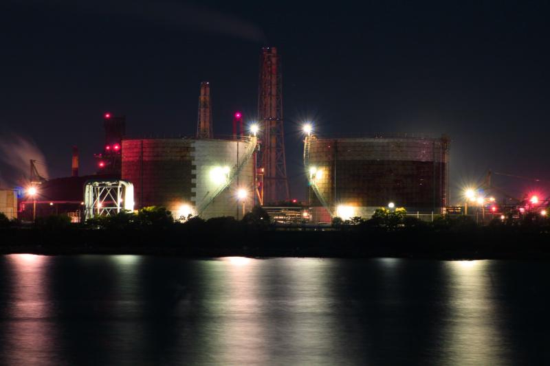 境川河口の工場夜景