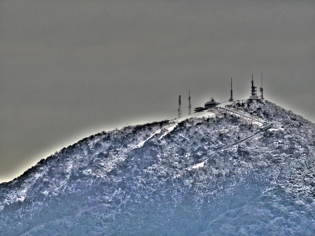 冬の皿倉山
