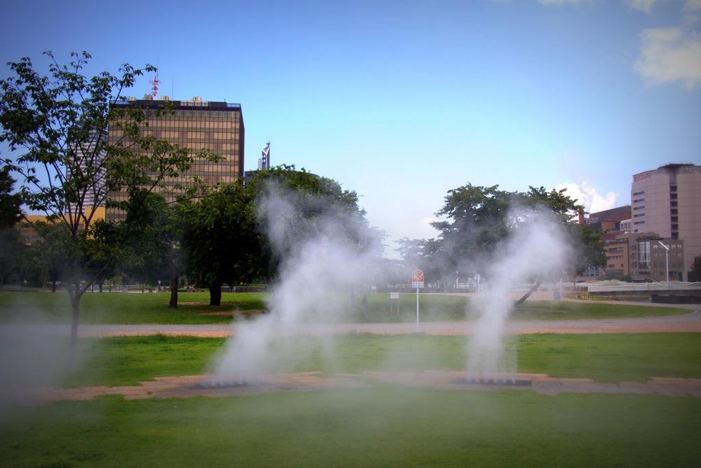 勝山公園のミスト